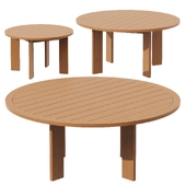 MARBELLA TEAK ROUND DINING TABLES