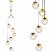 Globe ladder multi ceiling lamp