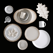 Ridge Textured Stoneware Dinnerware Collection