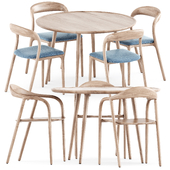 Neva chairs by Artisan and Accent Dining Table by Materdesign