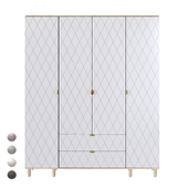 Wardrobe hinged Tejons - 4 Diamond Lavanda Milk Menthol