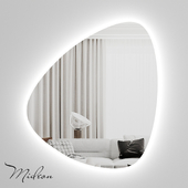 Mirror of non-standard shape with illumination Mideon "Stone-7" OM