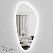Illuminated mirror of unusual shape Mideon "Oasis" OM