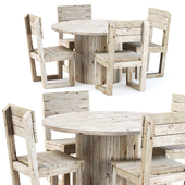 Nia Wooden Garden Dining Set V3 by Bpoint Design / Набор уличной мебели