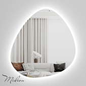 Зеркало с подсветкой необычной формы Mideon «Stone-11» OM