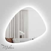 Mirror with illumination of non-standard shape Mideon "Stone-13" OM