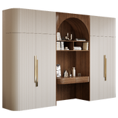 Wardrobe in the neoclassical style with a working area