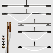 6 Luke Pendant Lamps (6&4ft Leto-Surrey-Artemis Rod Suspension) | 6lights | | 5mat |