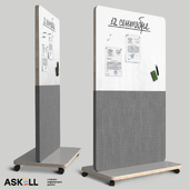 Magnetic marker board with acoustic panel function "ASKELL Mobile 2MA100170"