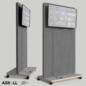 Mobile whiteboard with acoustic panel function "ASKELL Mobile 3MA100170"