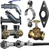 collection of types valves and fittings