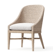 MARISOL SEAGRASS SLOPE ARM DINING SIDE CHAIR