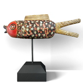 Mali Wood Bozo Fish Puppet 1