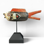 Mali Wood Bozo Fish Puppet 2