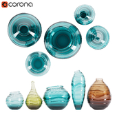 Decorative glass vases 02