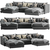 Unwind 5-Piece Slipcovered Sectional Sofa