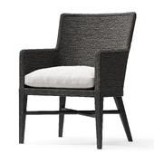 Marisol Seagrass Track Dining Armchair Black
