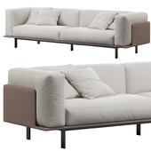 Recess 3seat Fabric Sofa by Linteloo