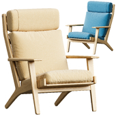 GE Classic 290A High Back Easy Chair - Cold Foam Cushion