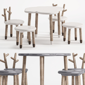 Wooden Table Chair Set for kids