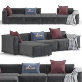 Modular sofa Plus poufy