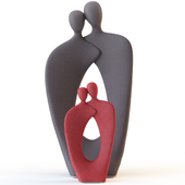Set of abstract ceramic figurines "For couples"