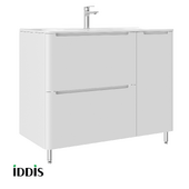 OM Cabinet with washbasin, floor standing, 100 cm, white, Edifice, IDDIS, EDI10WFi95K