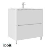 OM Cabinet with washbasin, floor standing, 80 cm, white, Edifice, IDDIS, EDI80WFi95K