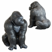 Deco Figurine Monkey Gorilla Front XXL