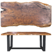 Wooden table slab