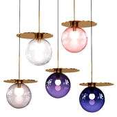 colored glass pendant lamp