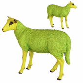 Deco Figurine Sheep Colore Green