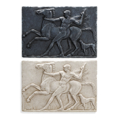 Wall greek relief with horse