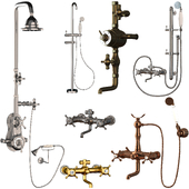 collection of types Faucets and showers