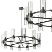 Bellacor ZLite Datus Matte Black 12 Light Chandelier