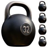 Cast iron weights with numbers - set