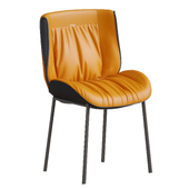 Nordic leather dining chair