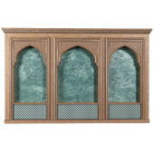 Arch in oriental style. Arab decorative wall. Arabic wall.Oriental Wall paneling