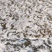 8k материал травы под снегом 02