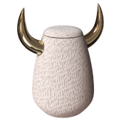 Ваза Bull Rough Cashmere and Glossy Gold Horn
