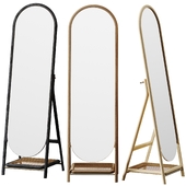 Rattan Freestanding Mirror by John Lewis