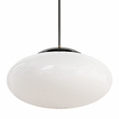 Opaline Glass Pendant, circa 1970