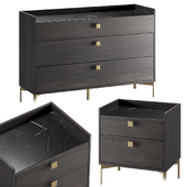 MAYA chest of drawers and bedside table by Cosmorelax