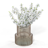 Bouquet of plum blossoms in a vase H&M