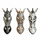 African zebra mask set