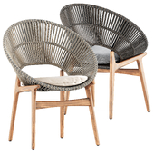 Bora dining chairs by Gloster