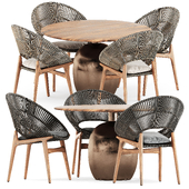 Bora dining chairs and Kasha table by Gloster