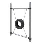 Play stand "Tire" for dog walking areas