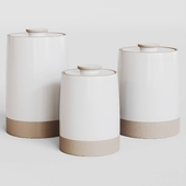 West Elm Mill Stoneware Kitchen Canisters