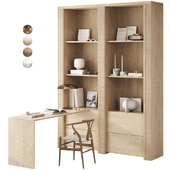 Wardrobe with CH24 Wishbone chair by Carl Hansen